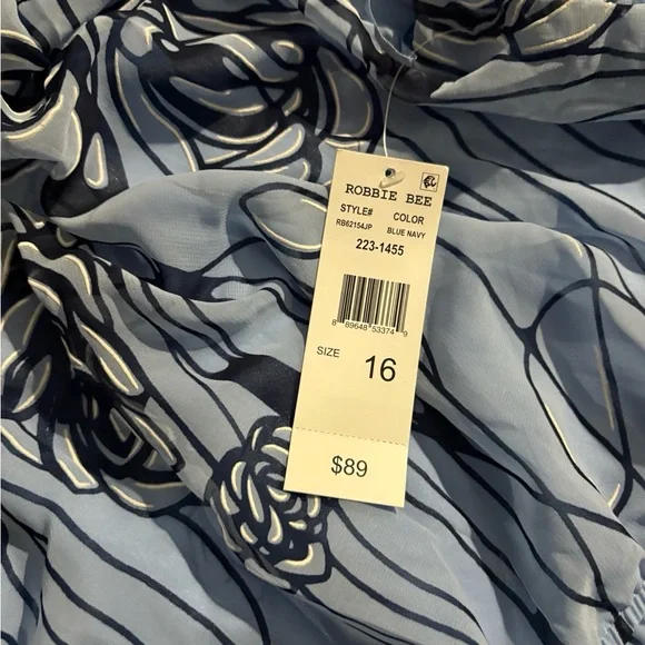 size 16 Robbie Bee Black and White Floral Maxi Dress - Picture 5 of 11